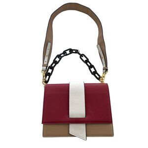 EMO Square Crossbody Handbag Size One Convertible Colorblock Leather Purse